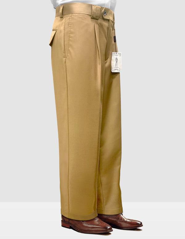 Burgundy Pleated Dress Pants Regular Fit Super 150'S Italian Wool Fabric -   Canada