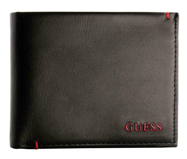 Guess Men Black leather Wallet, Men's Fashion, Watches