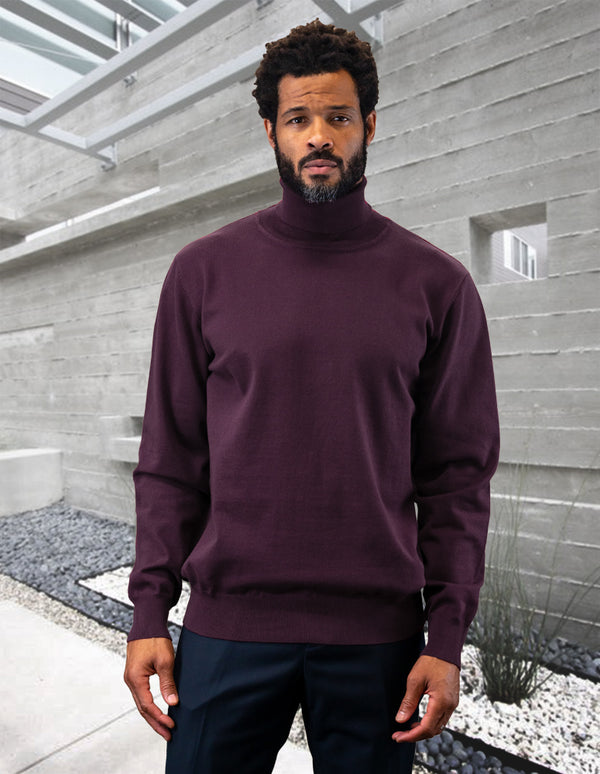 ALL YEAR ROUND MODERN FIT TURTLE NECK SWEATER. WOOL & CASHMERE