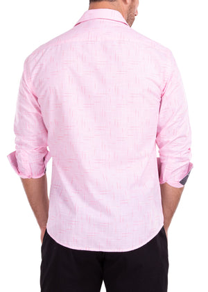 MEN'S LONG SLEEVES PINK SHIRT | MODERN FIT EUROPEAN DESIGN | 222243