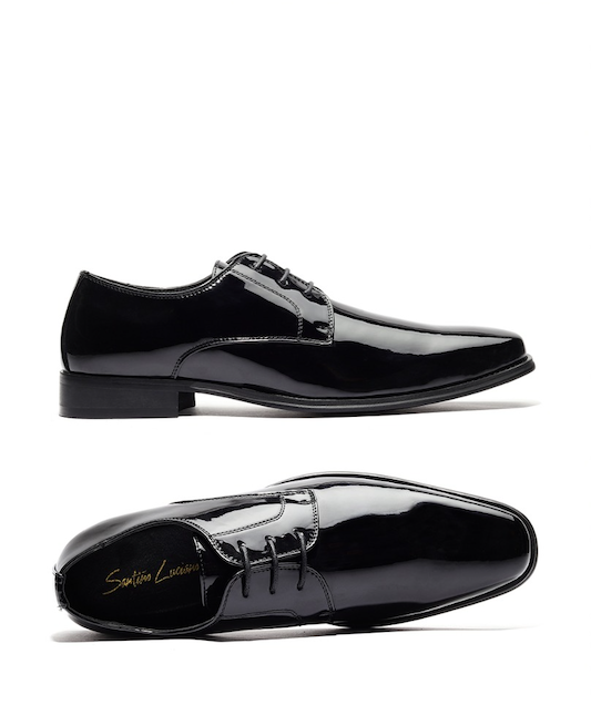 Men's Loafer Leather Cap-Toe Derby | C382 Black