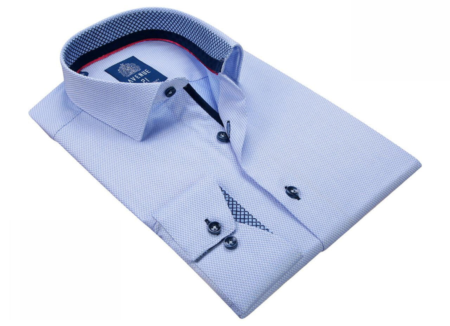 MEN'S FITTED SHIRT EUROPEAN MADE | BLUE | C05