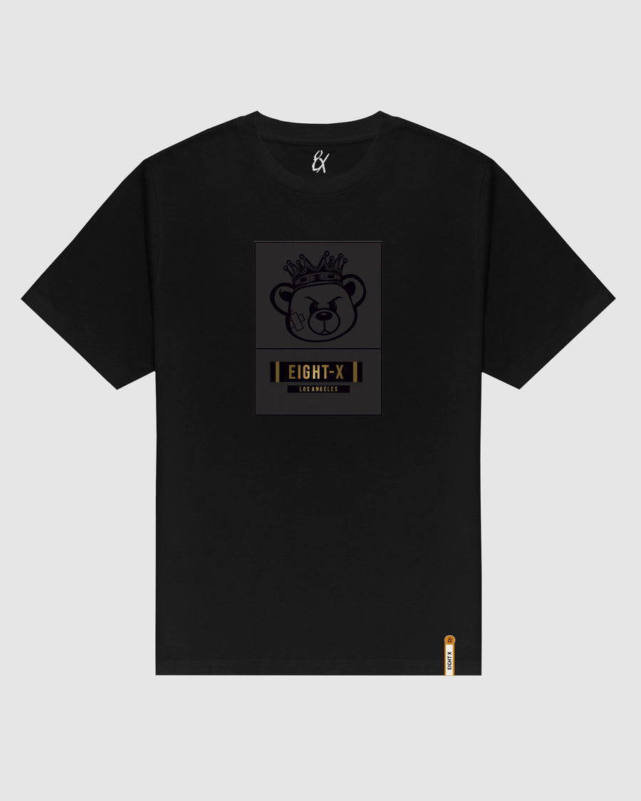 Royal Bear White Slim Fit Graphic T-Shirt | K-2424