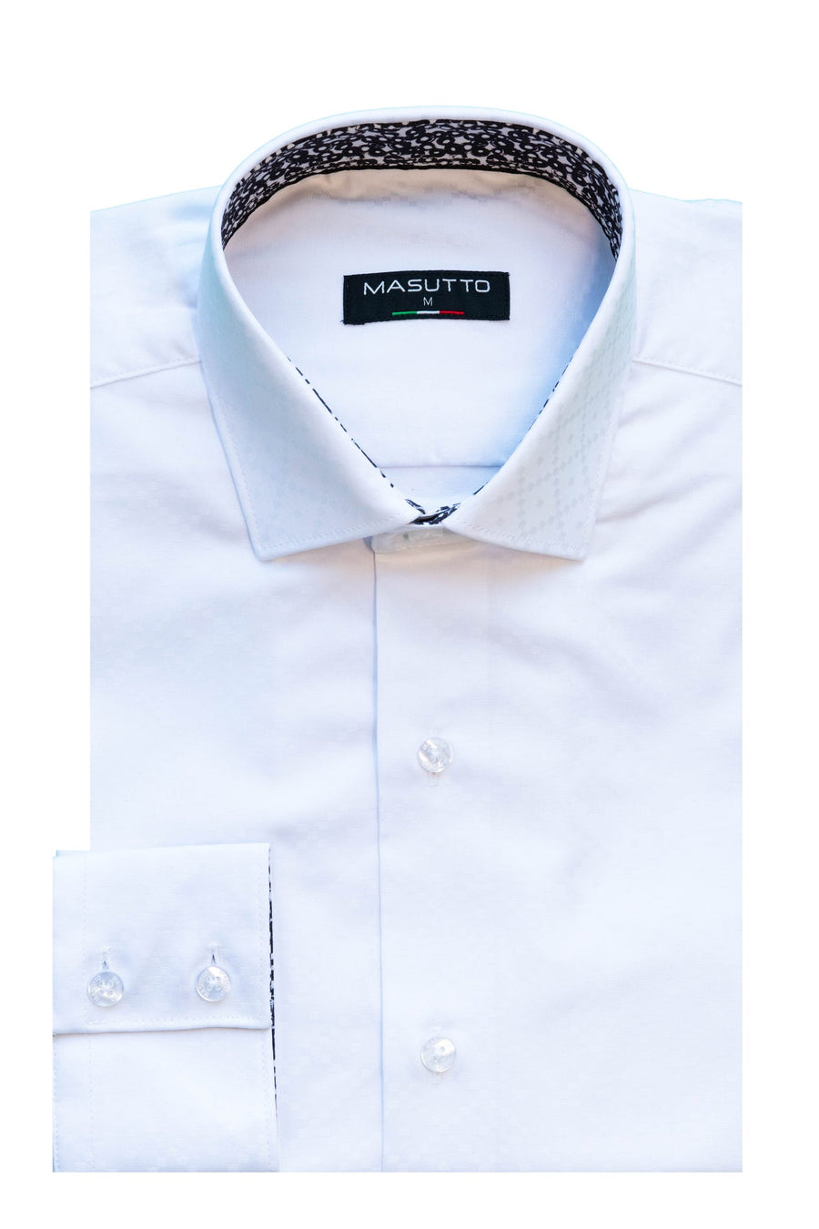 Men's Semi-Fitted Long Sleeve Button Down Shirt with Contrast Trim - 100% Cotton | JAVI/05