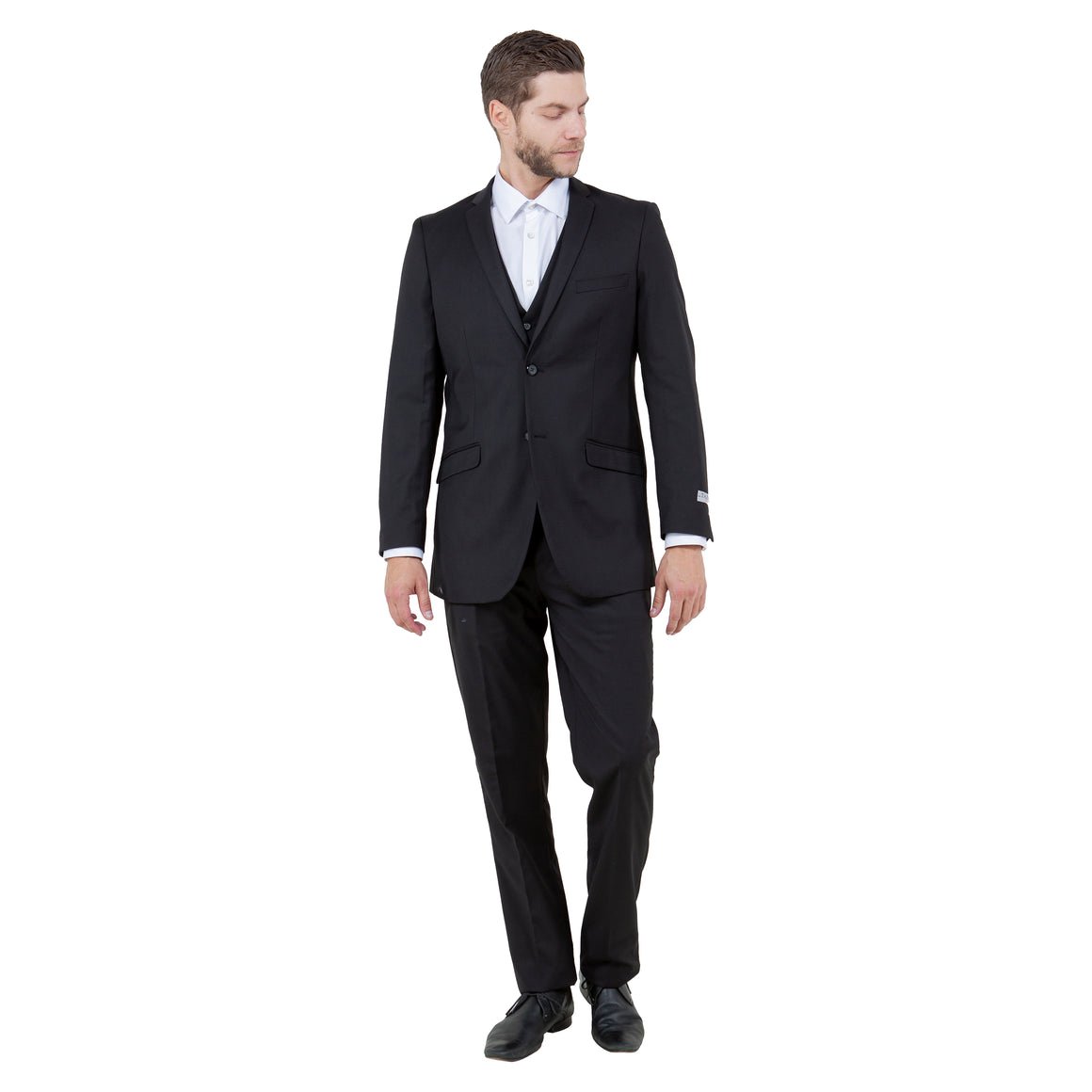 Tazzio Mens-suit 3-PC Solid Slim Fit