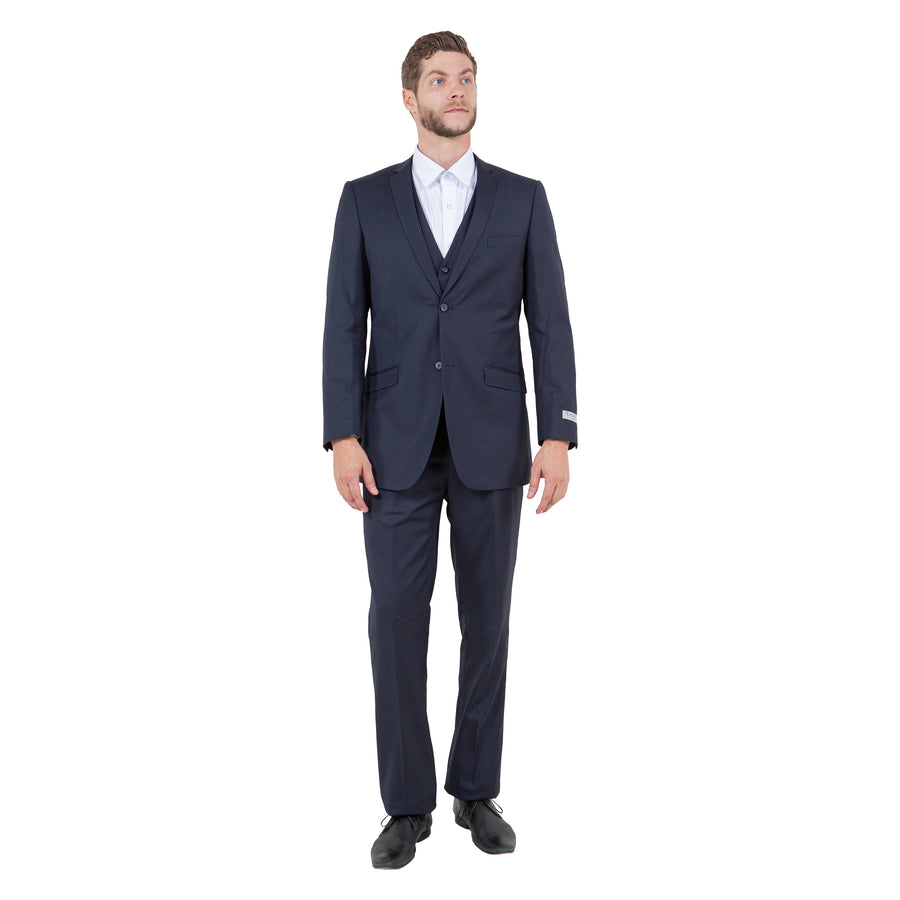 Tazzio Mens-suit 3-PC Solid Slim Fit