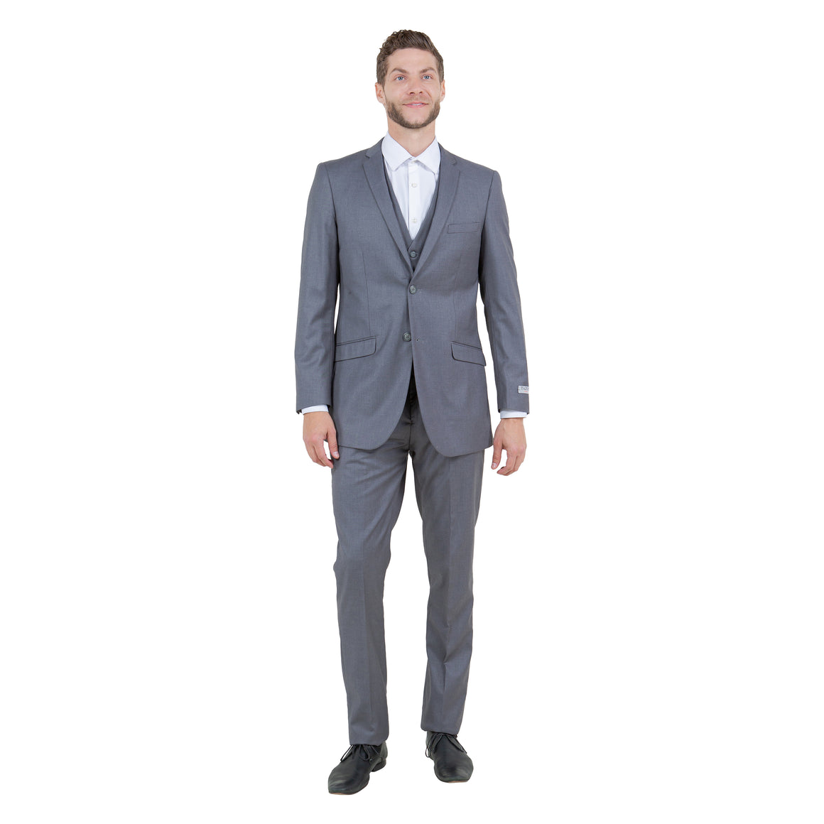 Tazzio Mens-suit 3-PC Solid Slim Fit