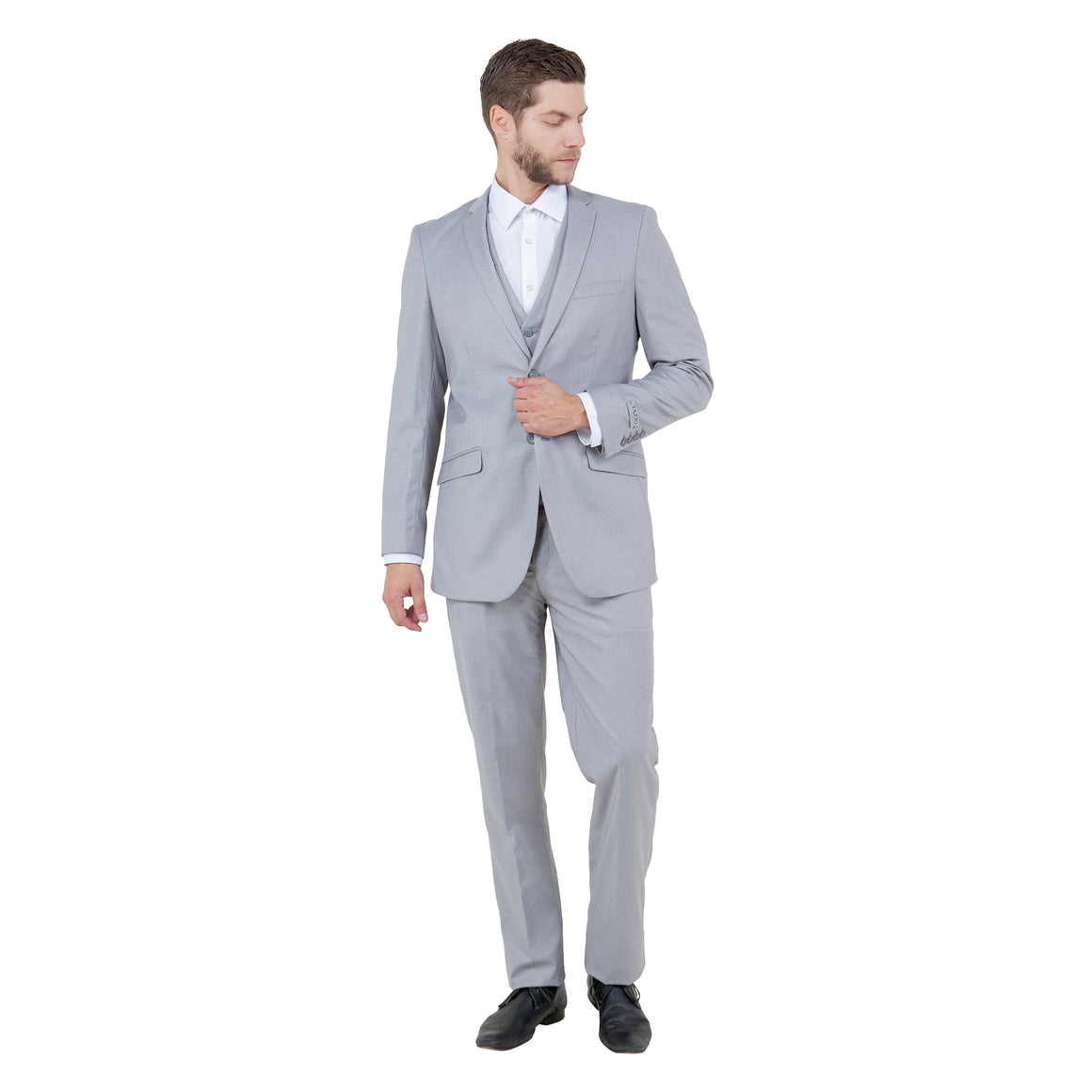 Tazzio Mens-suit 3-PC Solid Slim Fit