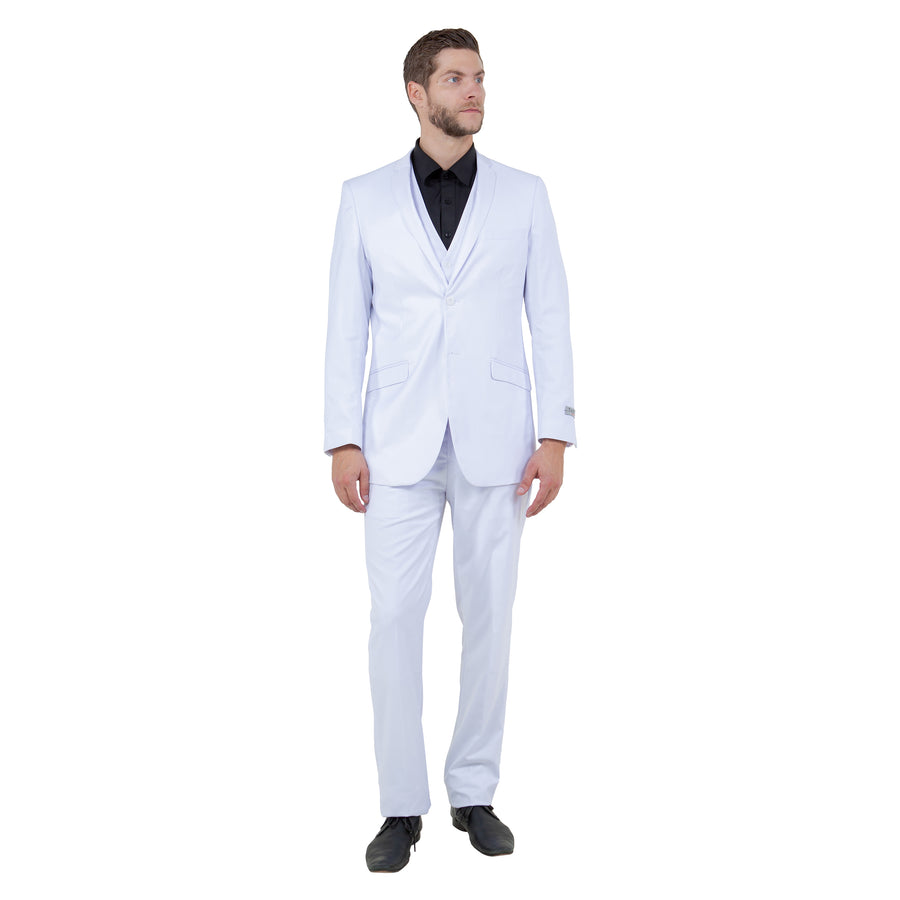 Tazzio Mens-suit 3-PC Solid Slim Fit