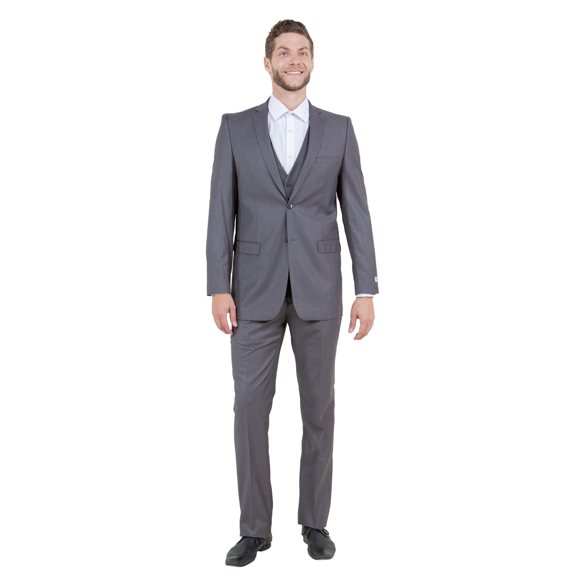 Tazzio Mens-suit 3-PC Solid Slim Fit