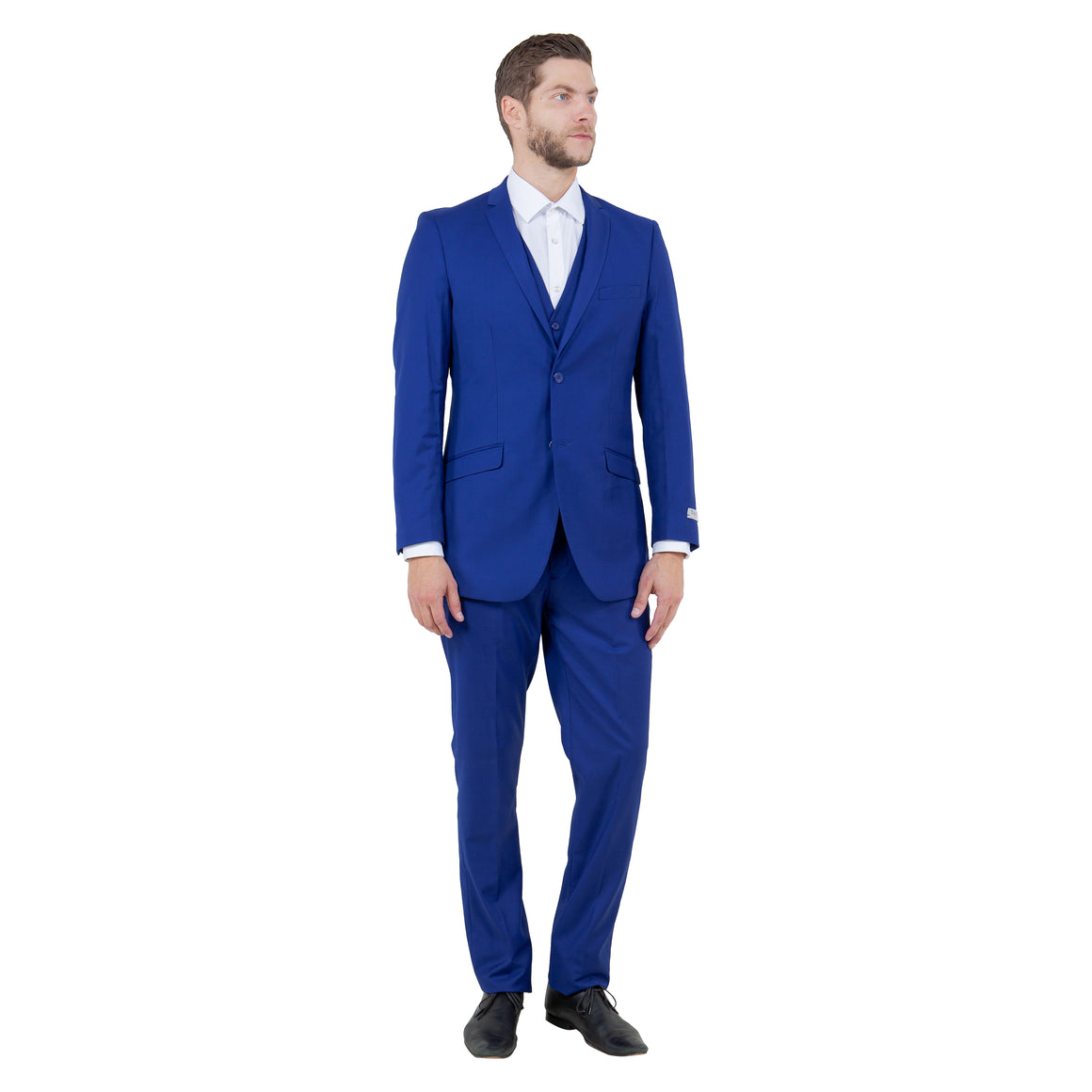 Tazzio Mens-suit 3-PC Solid Slim Fit