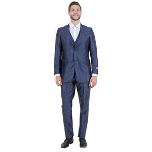 Tazzio Mens-suit 3-PC Sharkskin Slim Fit