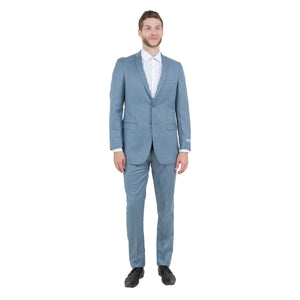 Tazzio Mens-suit 2-PC Sharkskin Slim Fit