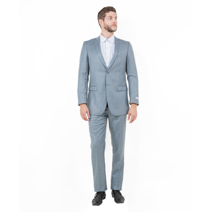 Tazzio Mens-suit 2-PC Sharkskin Slim Fit