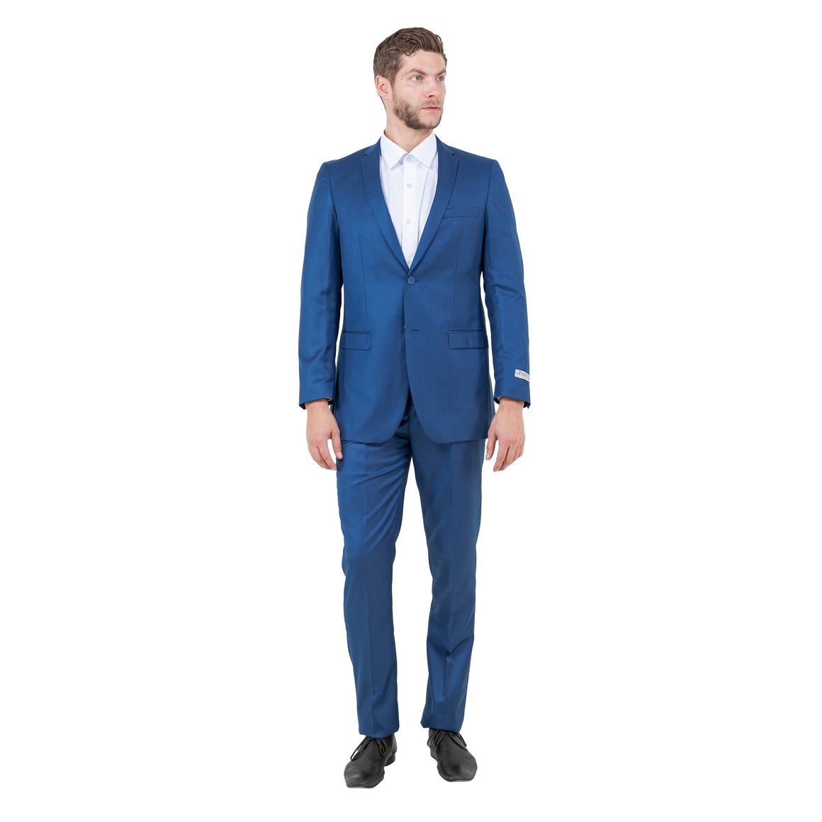 Tazzio Mens-suit 2-PC Sharkskin Slim Fit