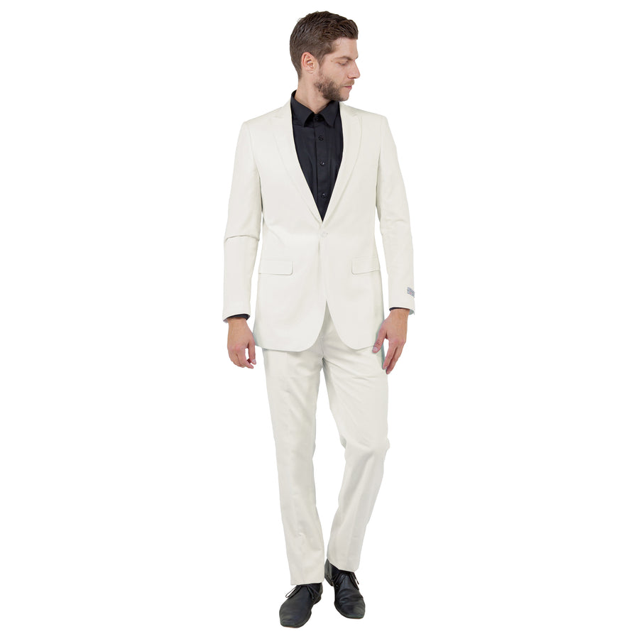 Tazzio Mens-suit 2-PC Peak Lapel Slim Fit