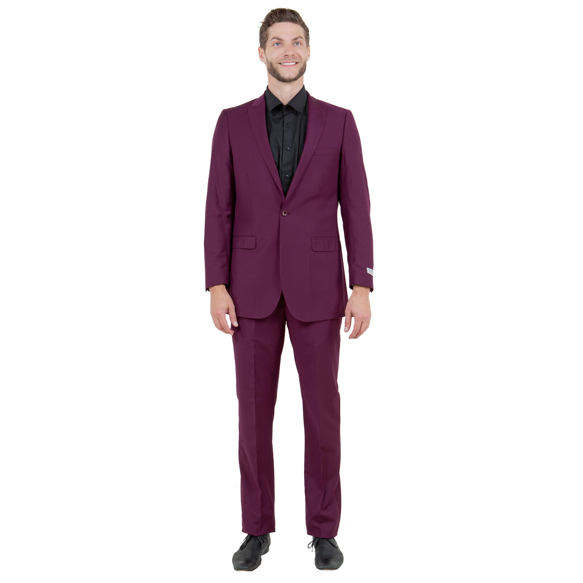 Tazzio Mens-suit 2-PC Peak Lapel Slim Fit