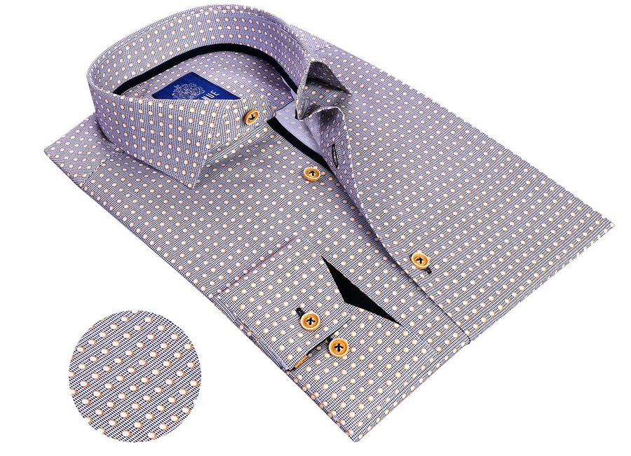 Sumptuous 100% Cotton Men’s Dress Shirt with Contrast Collar & Cuffs – Elegant Turkish Formal Attire | R37 Grey