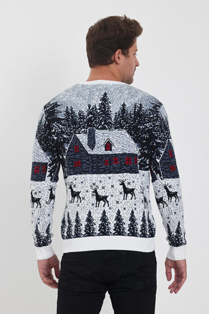 Men's European Christmas Sweater – Festive Design, Premium Quality | 52502