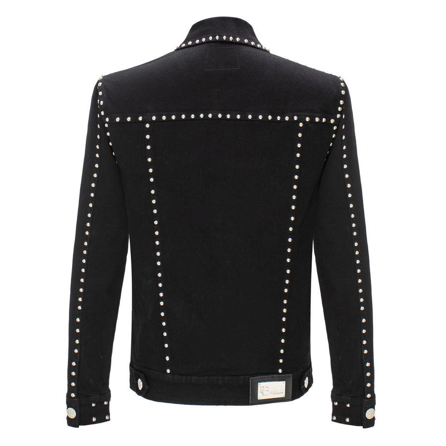 Men's Slim Fit Denim Jacket with Studs – Edgy Style, Premium Quality | JJ200