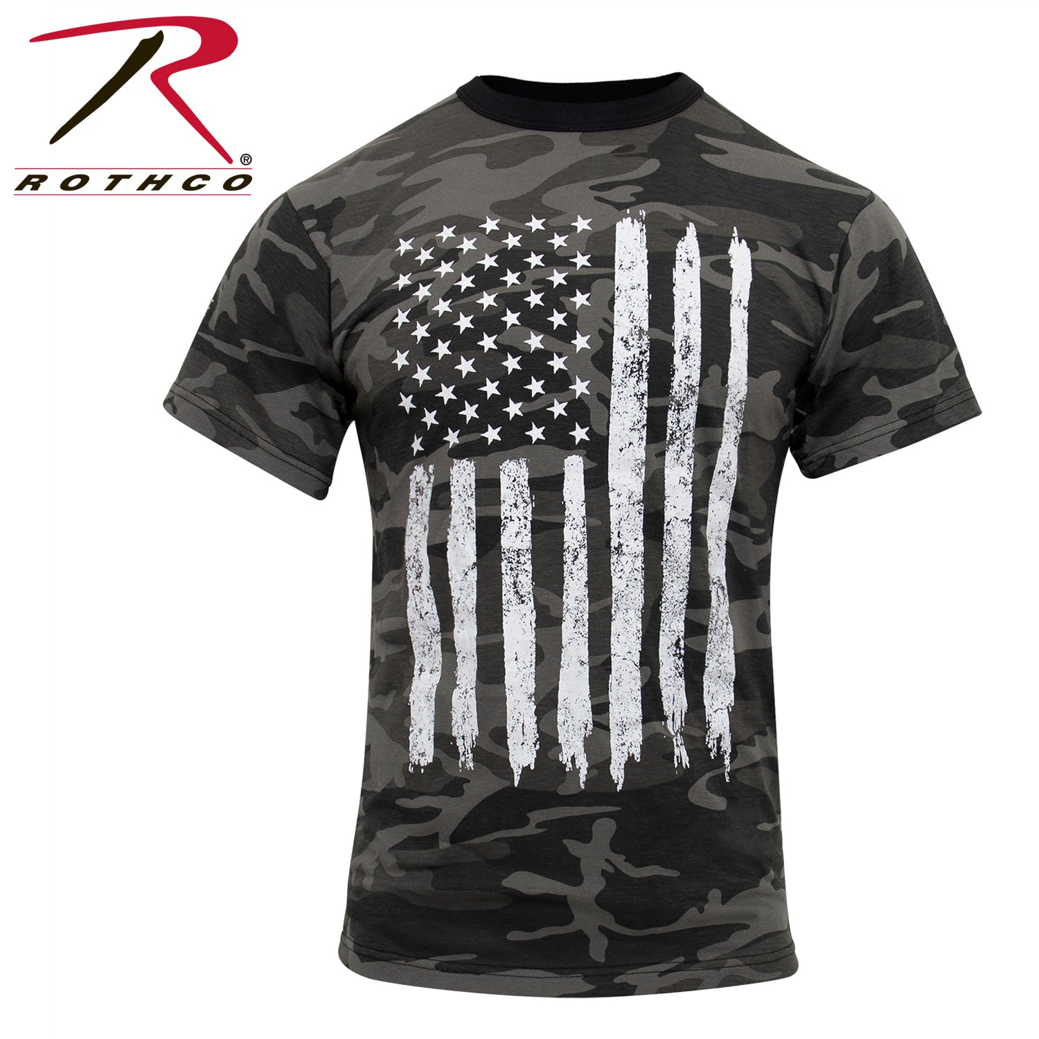 Men's American Camo Short Sleeve T-Shirt - Rothco Red White Blue