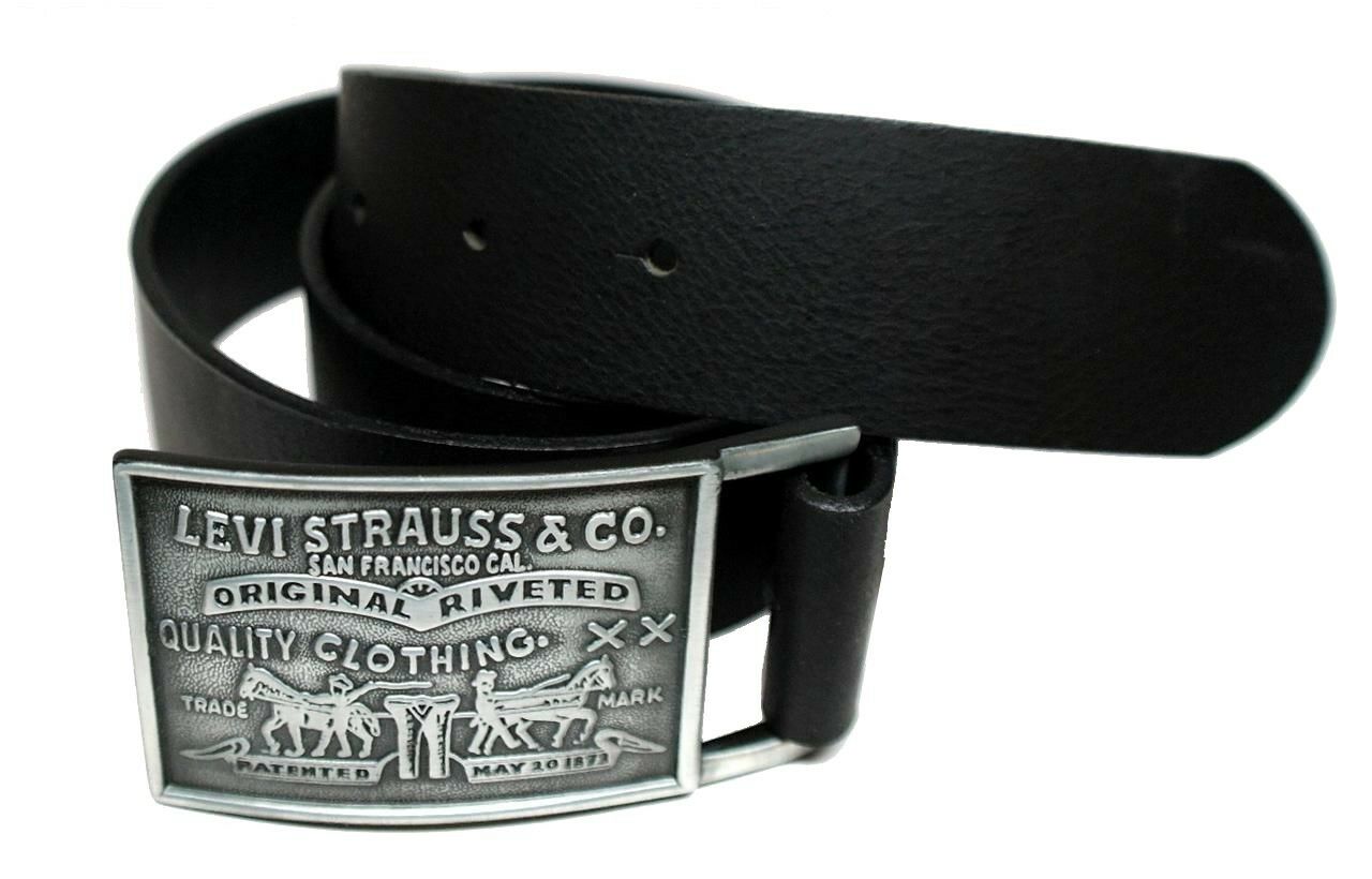 Levi's Men's Leather Belt With Antiqued Buckle,Black,30 at  Men's  Clothing store: Apparel Belts