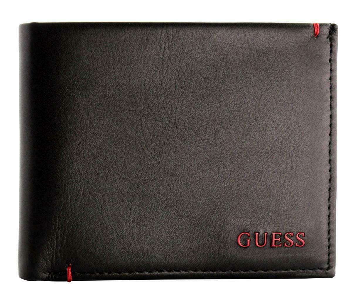 Guess Men's Mesa Double Billfold Wallet - Black/Grey