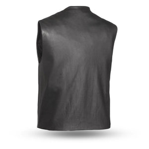 Texan - Men's Leather Motorcycle Vest - FrankyFashion.com