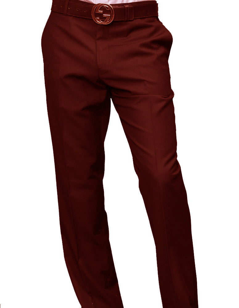 Lars Amadeus Men's Stripe Dress Pants Straight Fit Vertical Stripe Formal  Pants Business Trousers Burgundy 30 : Target
