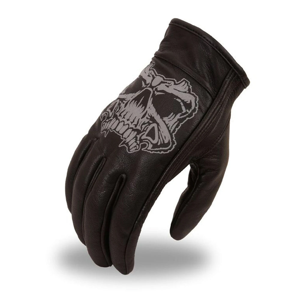 Men's Fingerless Leather Gloves with Gel Palm